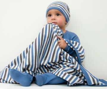 Slate Stripe | Organic Blanket