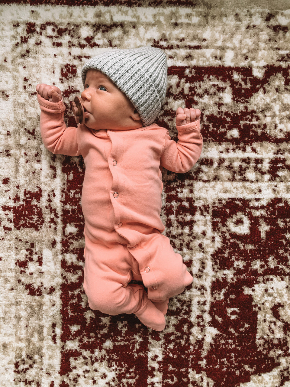 Coral | Organic Snap Footie