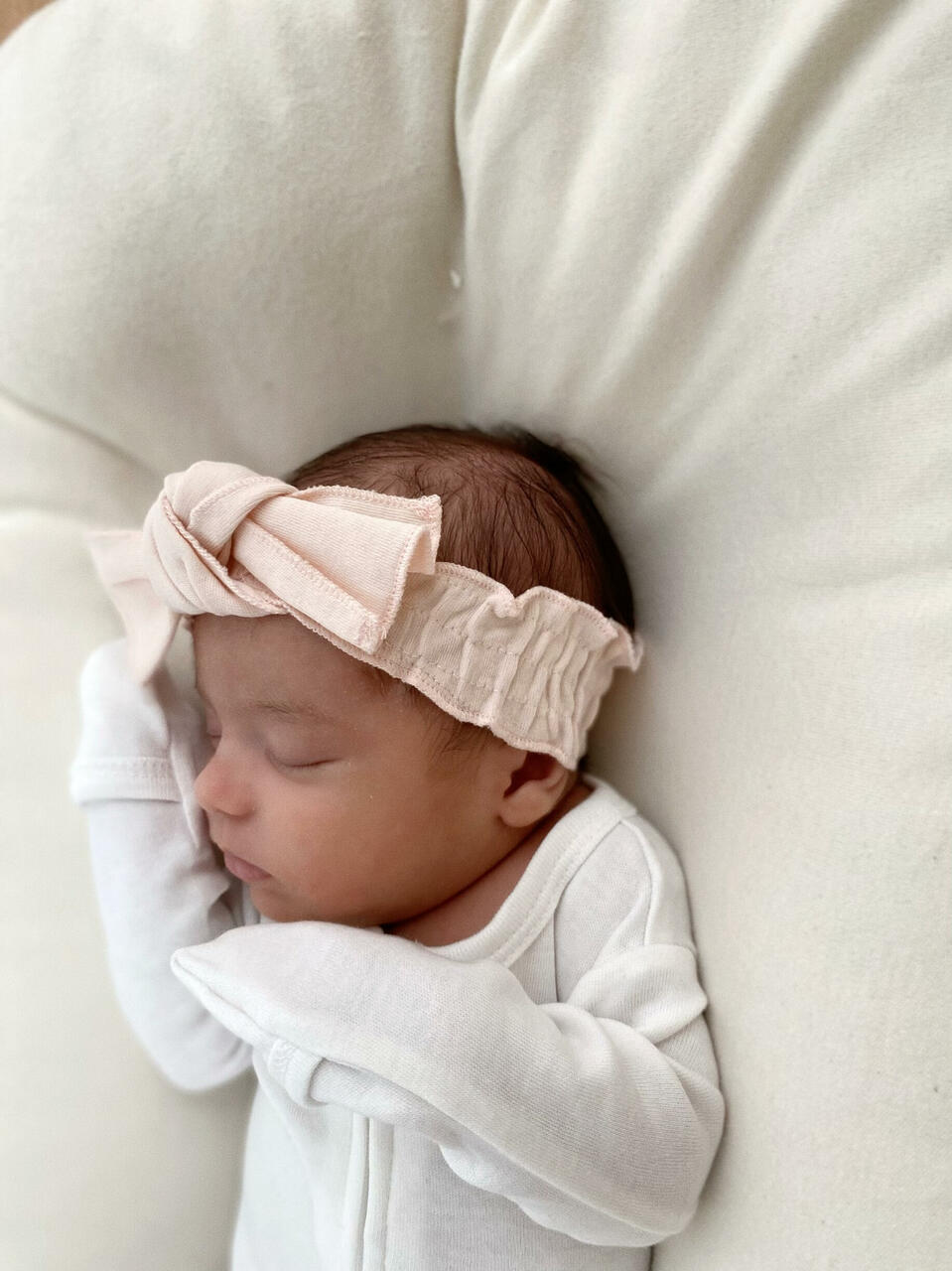 Blush | Organic Smocked Tie Headband
