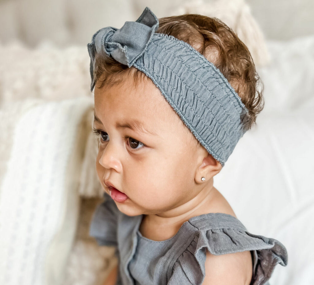 Moonstone | Organic Muslin Smocked Headband