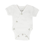 White | Organic Short-Sleeve Kimono Bodysuit