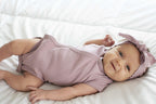 Lavender | Organic Short-Sleeve Kimono Bodysuit
