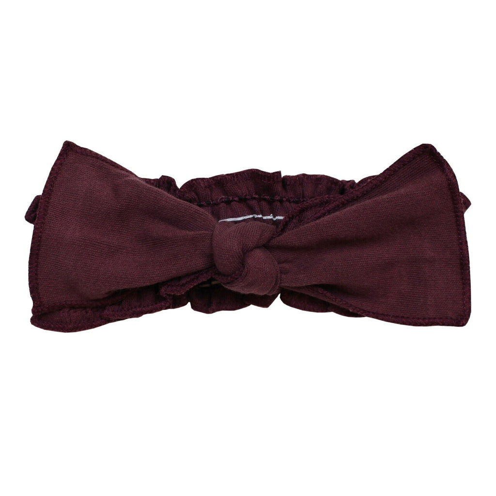 Eggplant | Organic Smocked Tie Headband