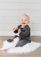 Gray | Organic Snap Footie