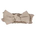 Oatmeal | Organic Smocked Tie Headband