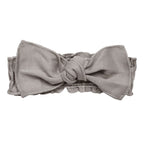 Light Gray | Organic Smocked Tie Headband