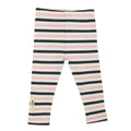 Coral Stripe | Organic Leggings