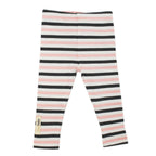 Coral Stripe | Organic Leggings