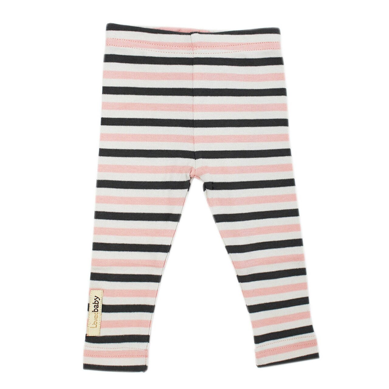Coral Stripe | Organic Leggings