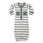 Seafoam Stripe | Organic Gown