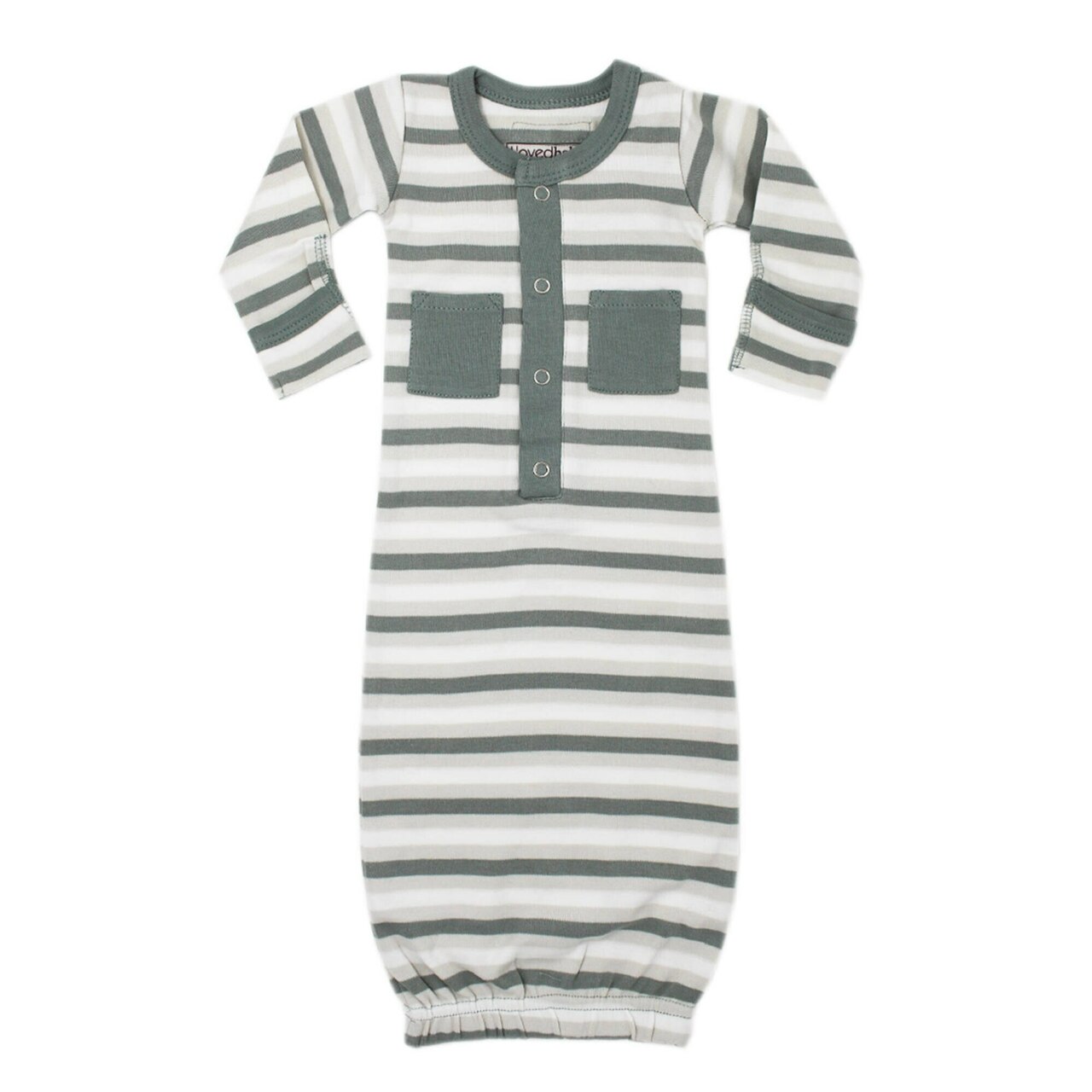 Seafoam Stripe | Organic Gown