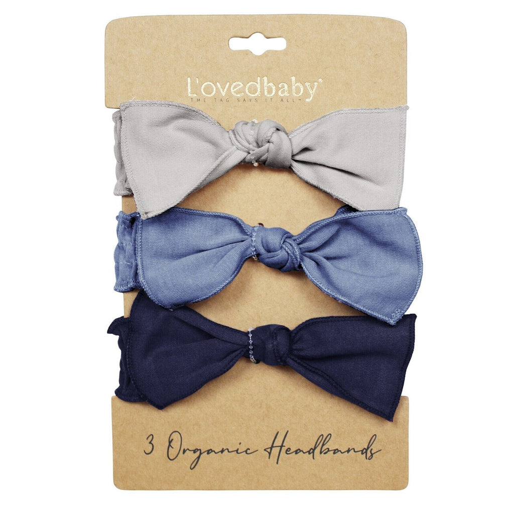 Blues | Organic Smocked Headband 3-Pack