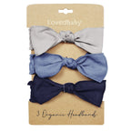 Blues | Organic Smocked Headband 3-Pack
