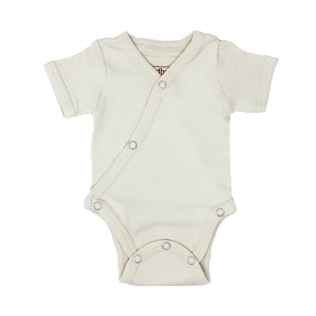 Stone | Organic Short-Sleeve Kimono Bodysuit