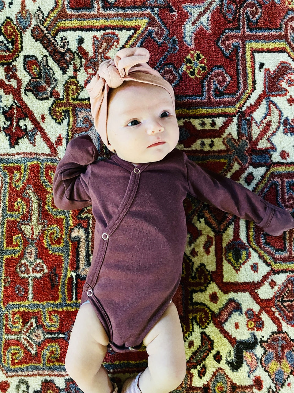 Eggplant | Organic Kimono Bodysuit