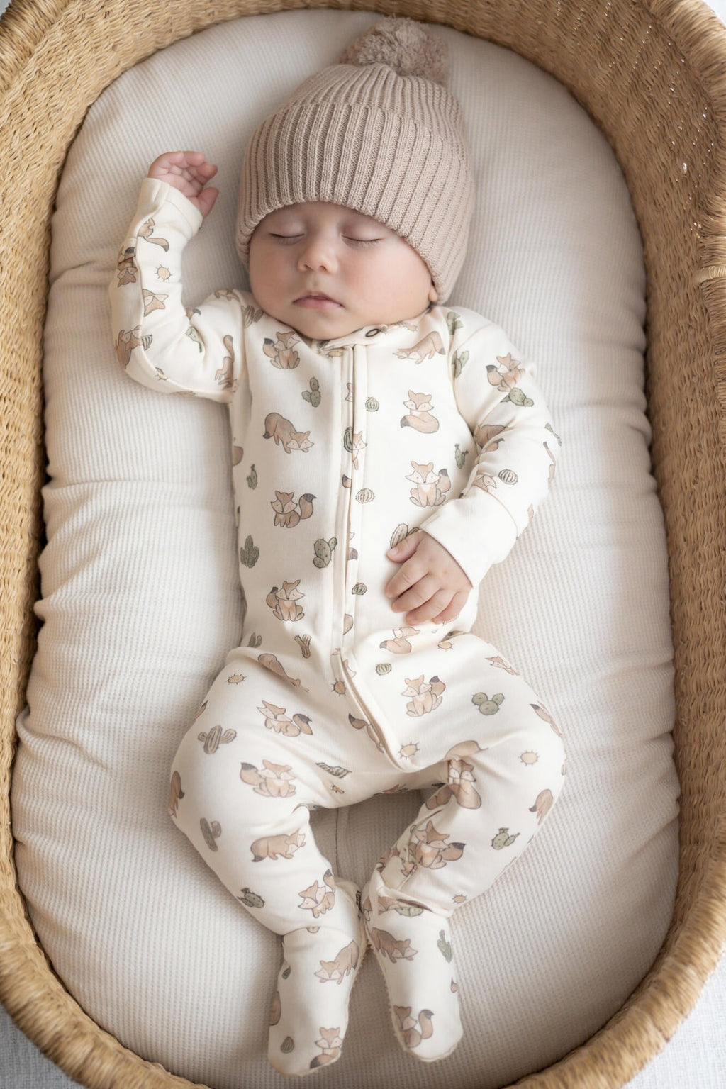 Little Fox | Organic Zipper Footie