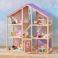 Tiny Land® Casa de muñecas de unicornio Sweetwood y muñecas de madera