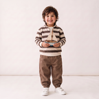 Organic Twill Joggers Pants - Brown