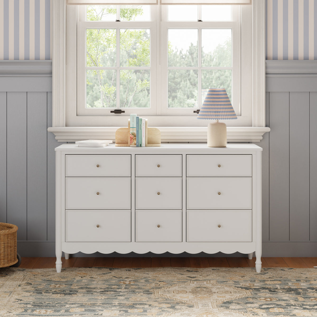Ambrosia 9-Drawer Wide Assembled Dresser (56")