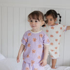 BabyRabbit Teddy Bear Short Sleeve — Toddler Cotton Pajamas & Loungewear Set (12-18M–5T)