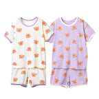 BabyRabbit Teddy Bear Short Sleeve — Toddler Cotton Pajamas & Loungewear Set (12-18M–5T)