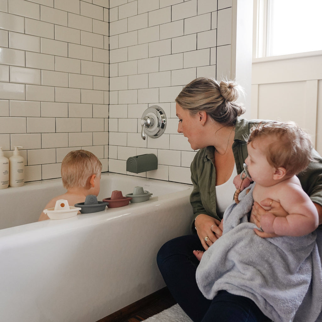 Organic Cotton Baby Hooded Towel - Mushie