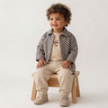 Organic Twill Button Jacket - Midnight Check