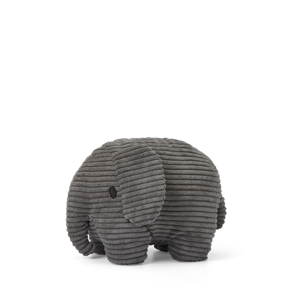 Elephant ECO Corduroy Plush - Grey, 9"