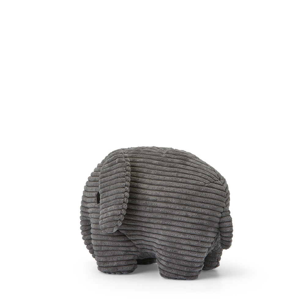 Elephant ECO Corduroy Plush - Grey, 9"