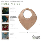 Set de baberos bandana de muselina (paquete de 4)