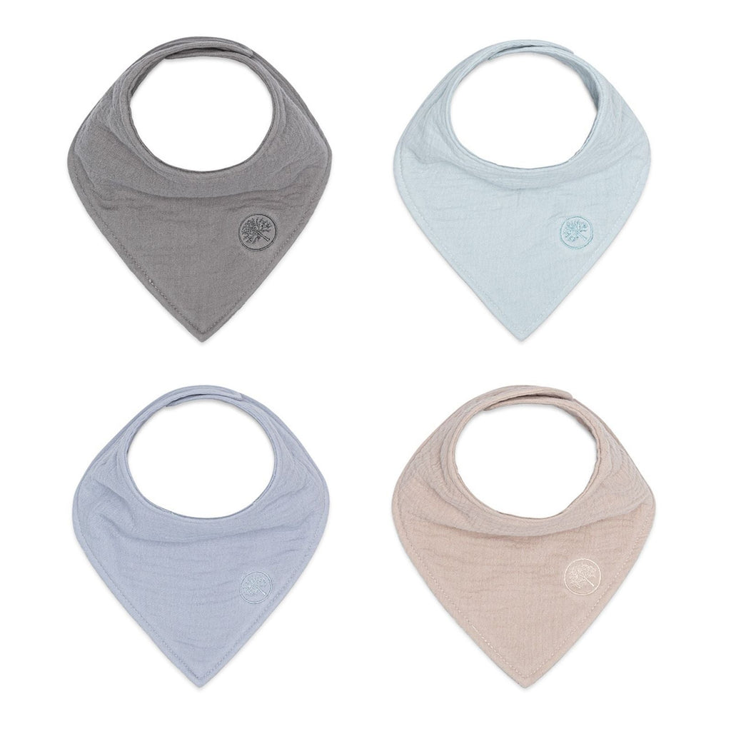 Set de baberos tipo bandana de muselina (paquete de 4)