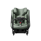 Axkid ONE 3 in Nordic Bloom Green, front, with the infant insert fitted