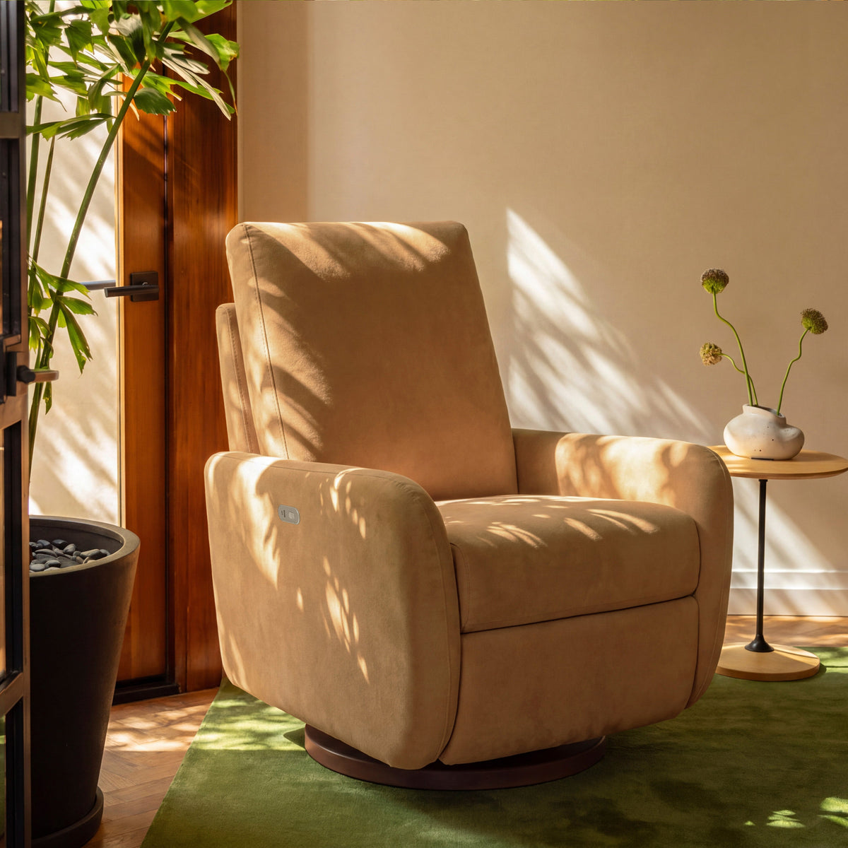 Petal Electronic Recliner and Swivel Glider with USB Port
