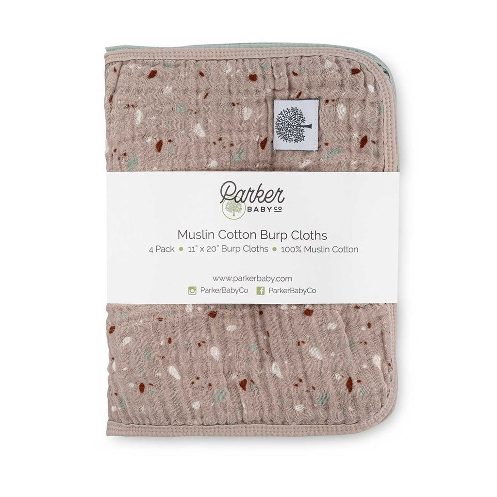 Muslin Burp Cloths (4 Pack)