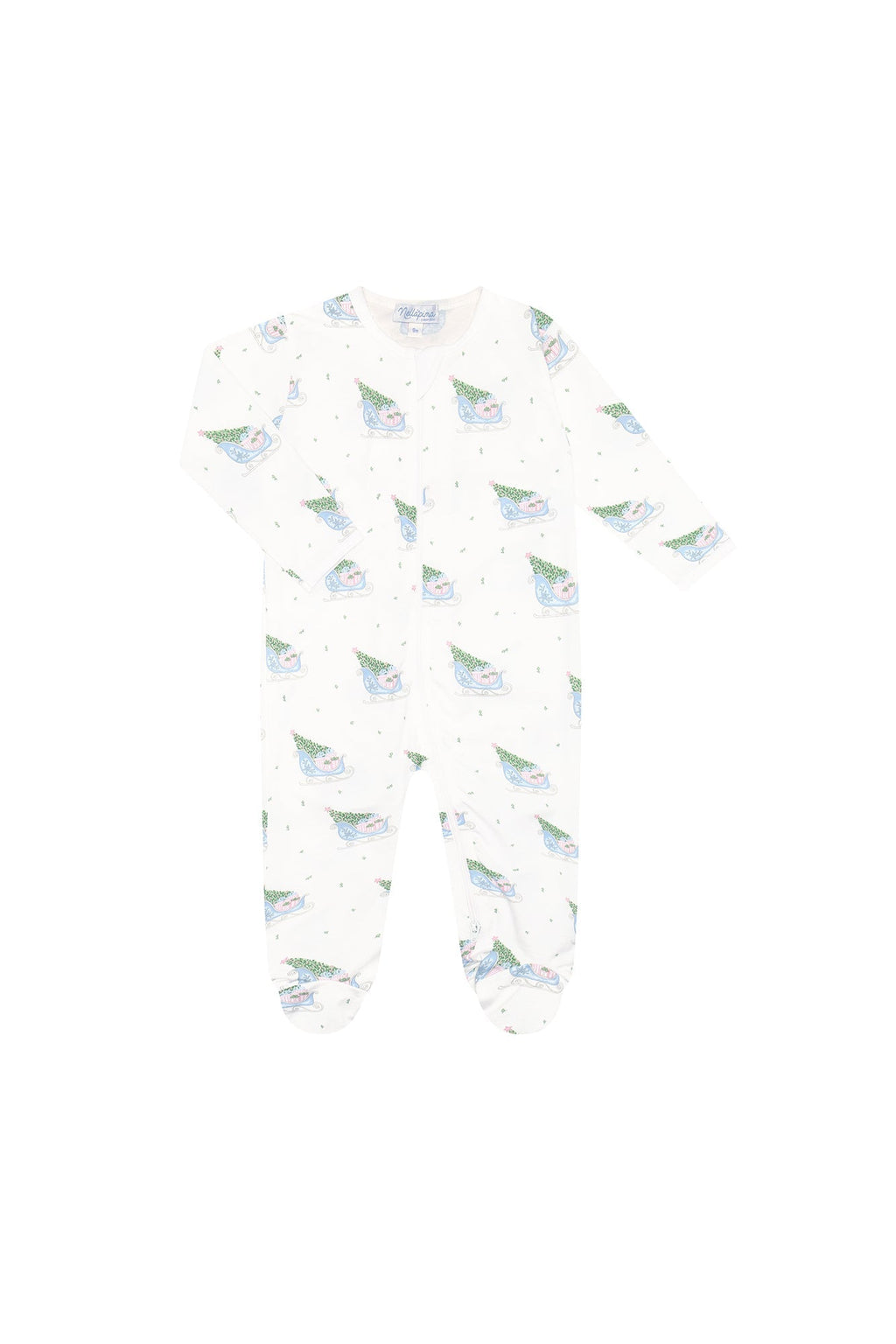 Merry Sleighs Zipper Footie