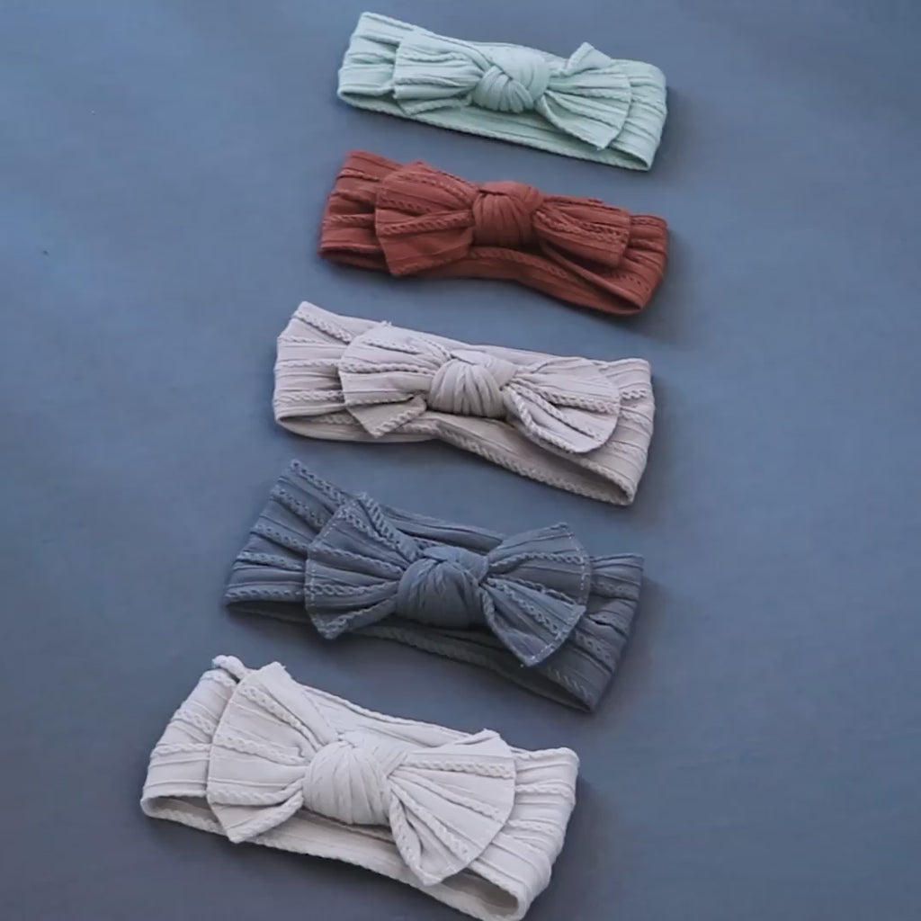 Pebble Set - Cable Knit Knotted Headbands - 5 Pack - video