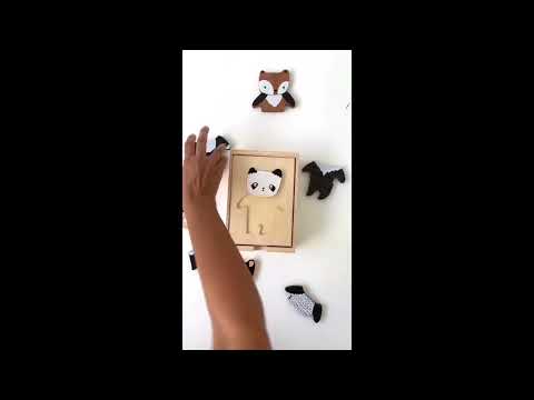 Mix & Match Animal Tiles - Mix & Match Animal Tiles Wooden Toys Blue Ribbon