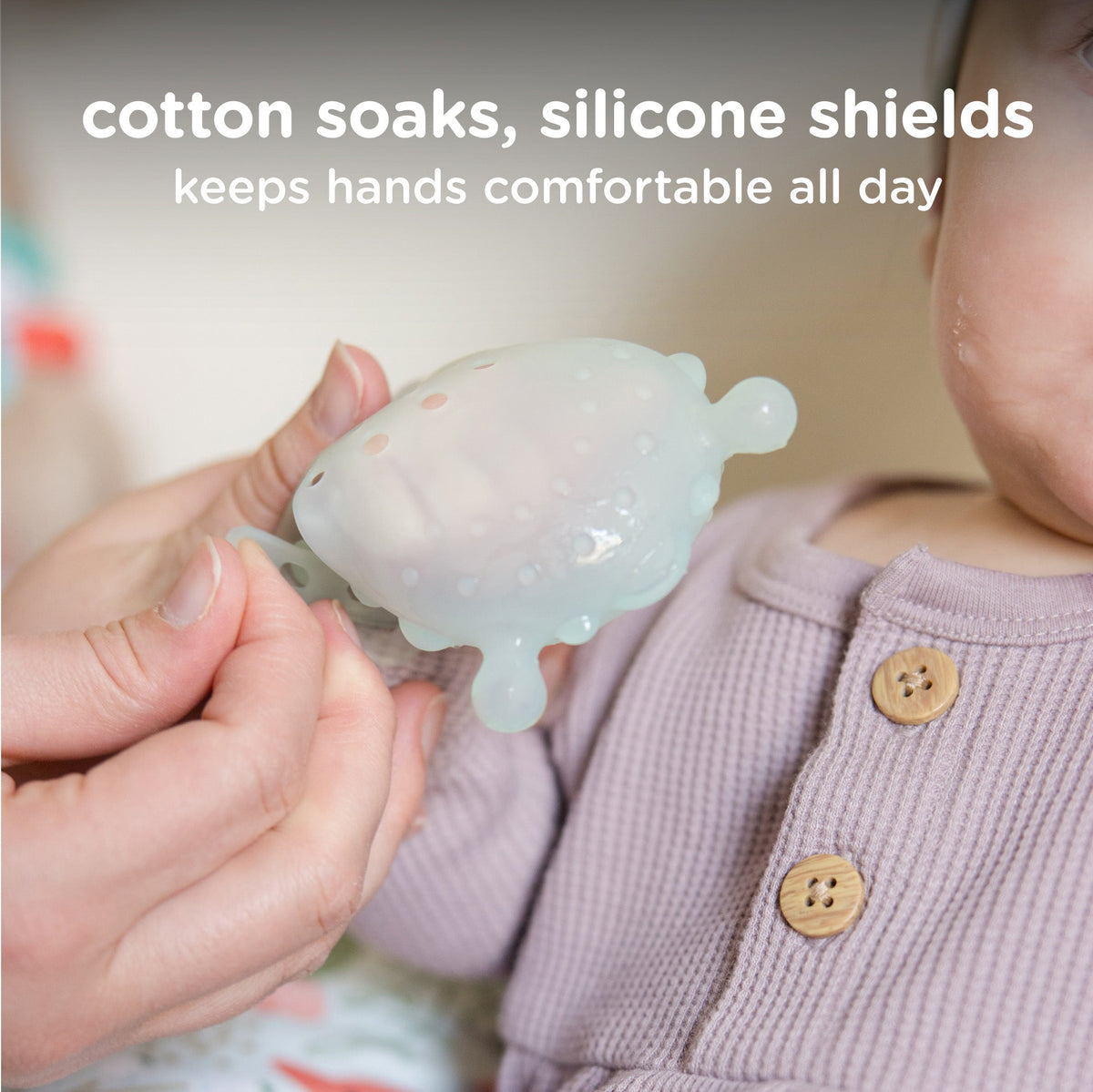 Olababy Mouthing Mitten for Teething Relief (2-Pack)
