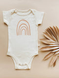 Rainbow Organic Cotton Baby Bodysuit Short Sleeve
