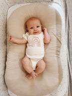 Rainbow Organic Cotton Baby Bodysuit Short Sleeve