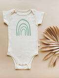 Rainbow Organic Cotton Baby Bodysuit Short Sleeve