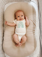 Rainbow Organic Cotton Baby Bodysuit Short Sleeve