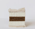 Kalon Organic Mattress cross-section showing quilted cotton and wool over natural latex with a brown coir band at the center.