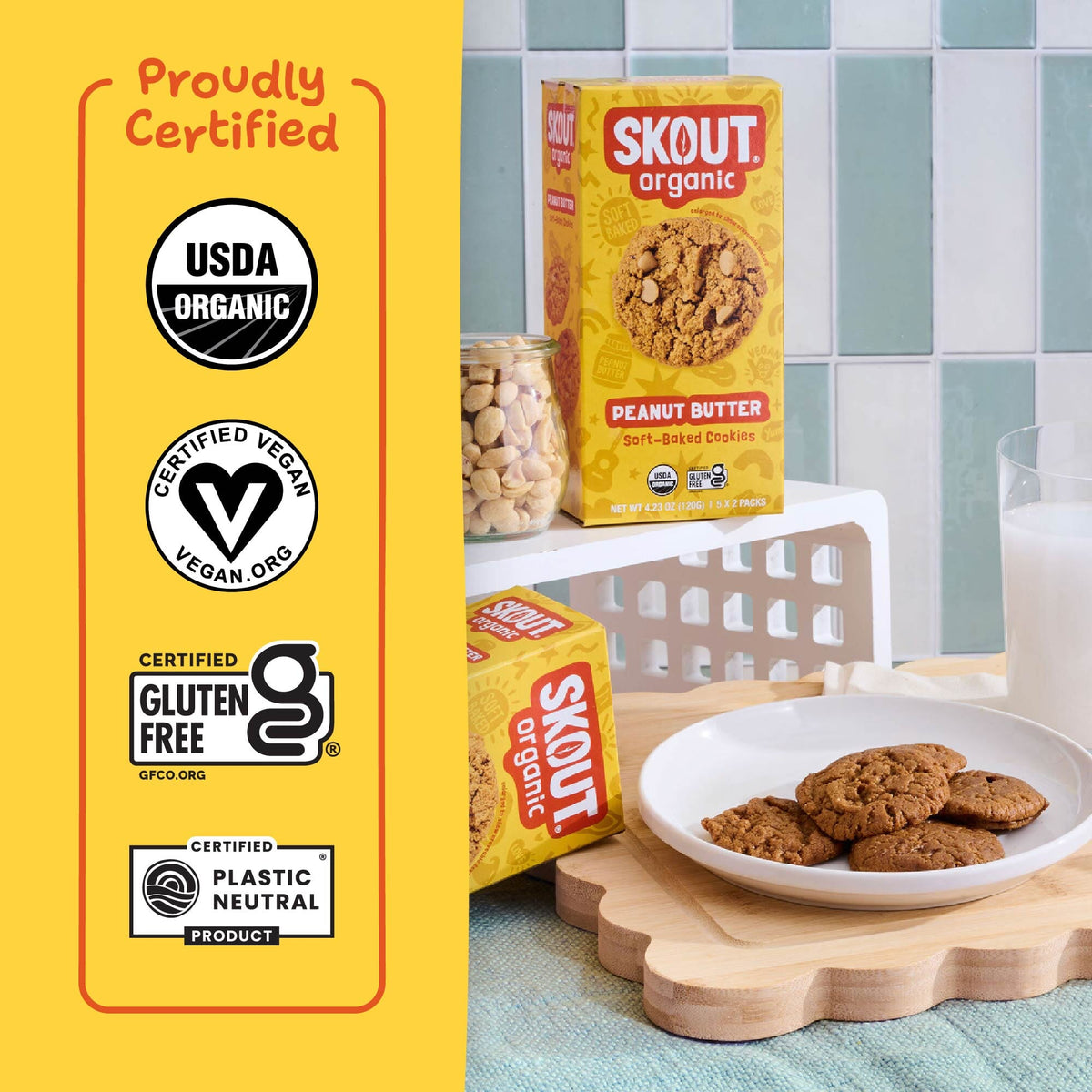 Galletas Blandas Skout Orgánicas de Mantequilla de Cacahuete