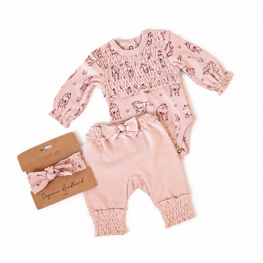 Rosewater | Organic Smocked Bubble Pants