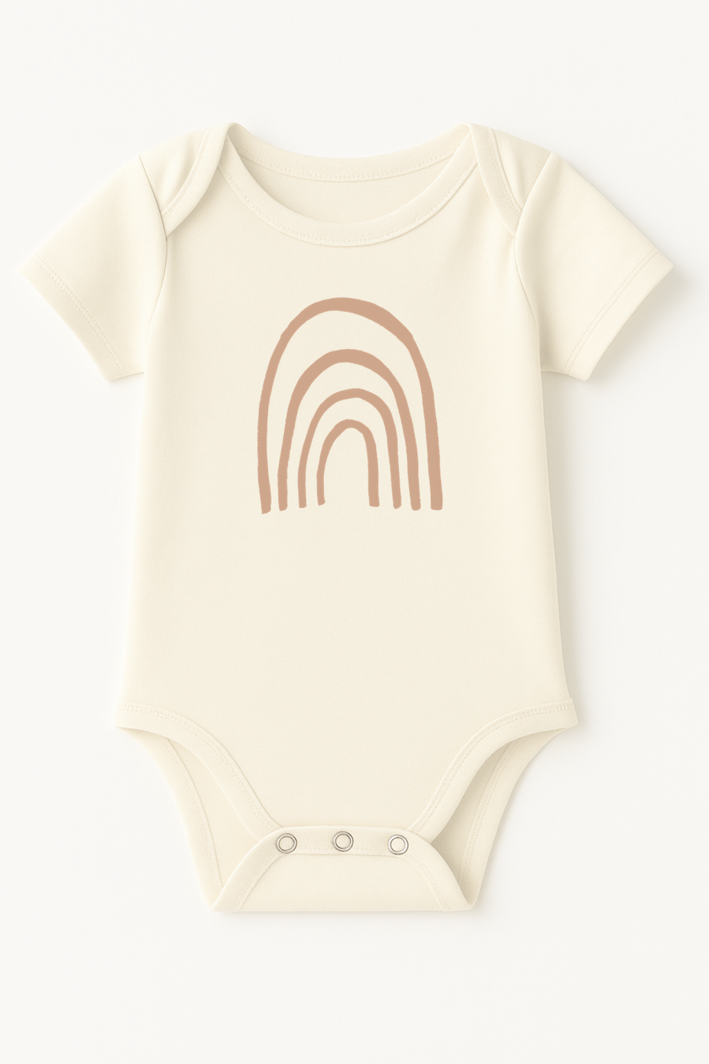 Rainbow Organic Cotton Baby Bodysuit Short Sleeve