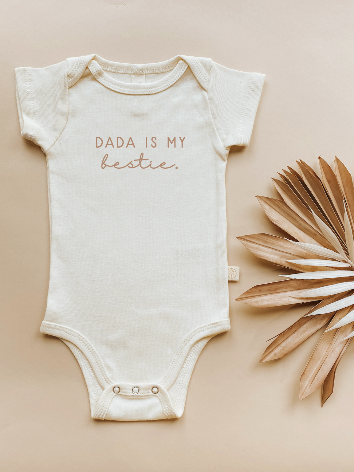 Dada is My Bestie Organic Baby Bodysuit