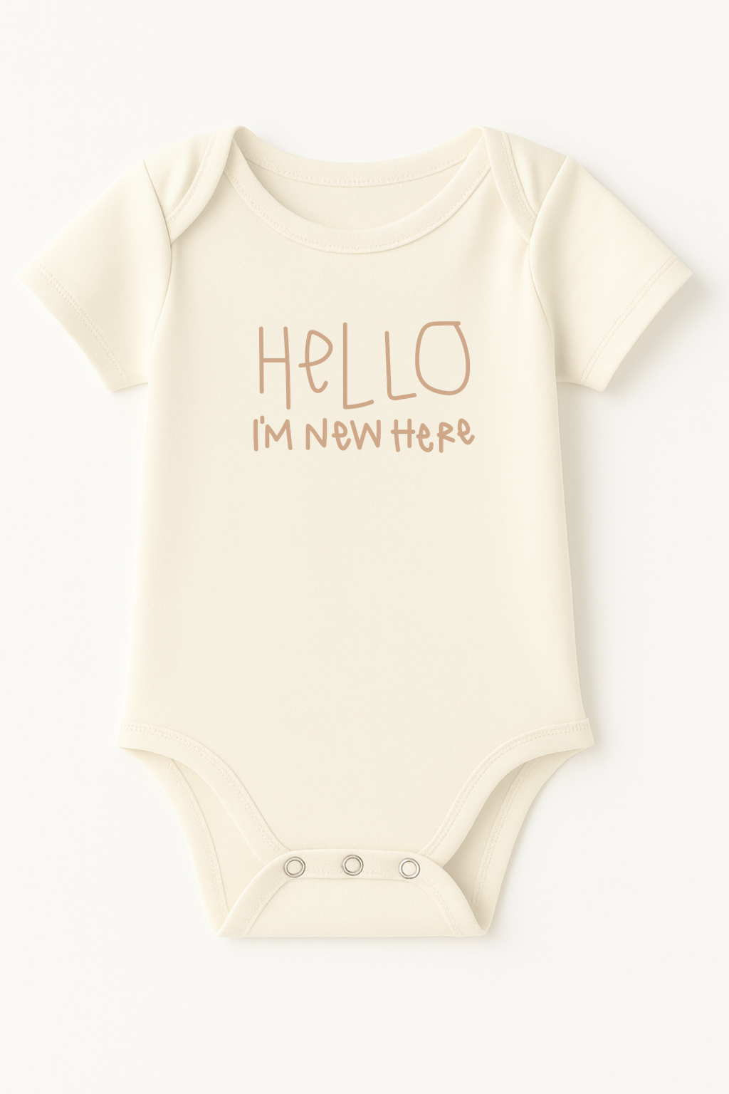 Hello I'm New Here Organic Baby Bodysuit