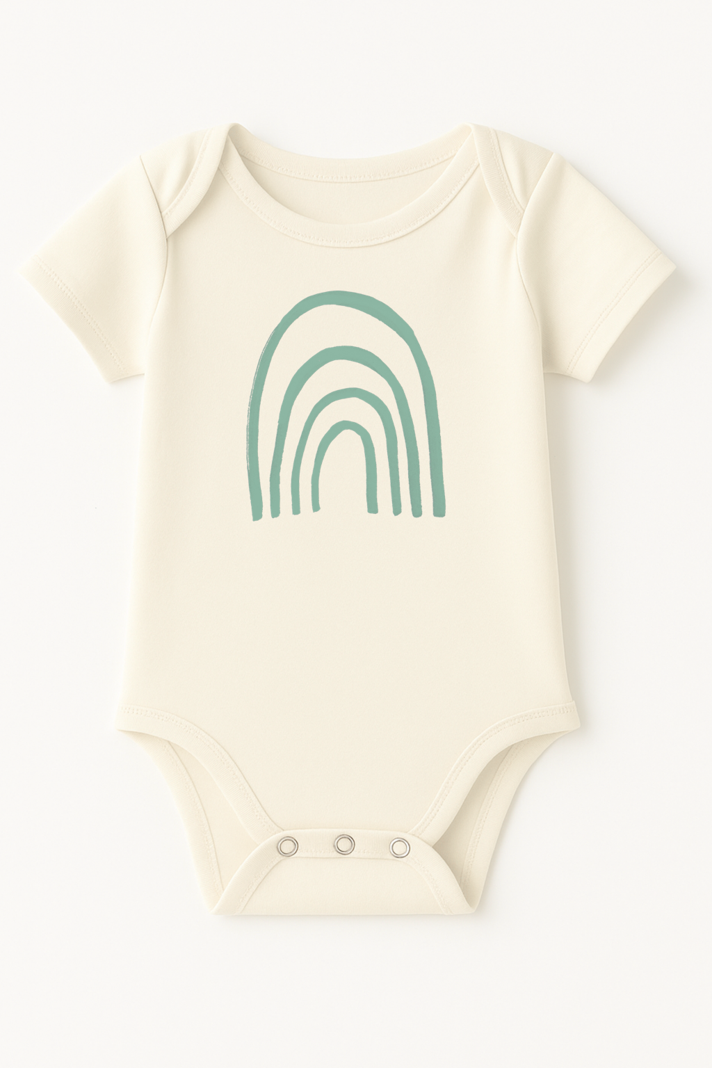 Rainbow Organic Cotton Baby Bodysuit Short Sleeve