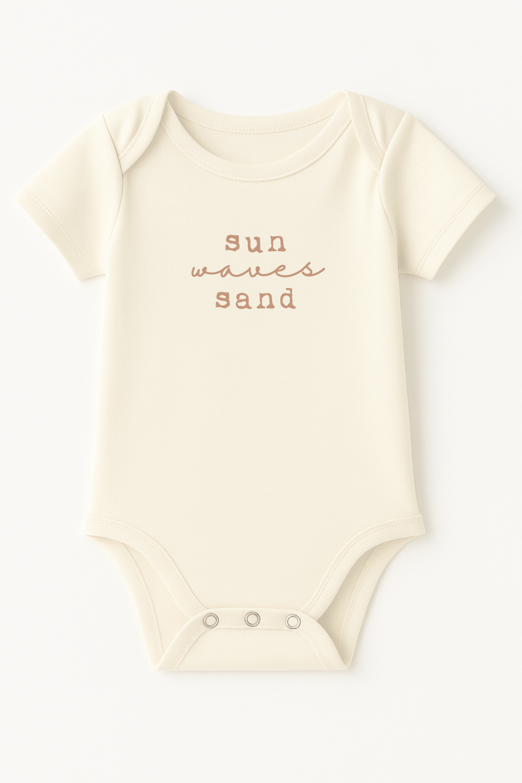 Sun Waves Sand Organic Cotton Short Sleeve Baby Bodysuit